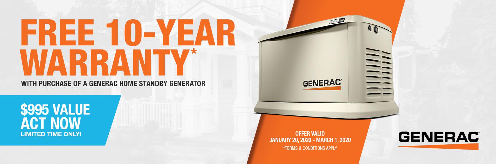 Homestandby Generator Deal | Warranty Offer | Generac Dealer | Duluth, GA